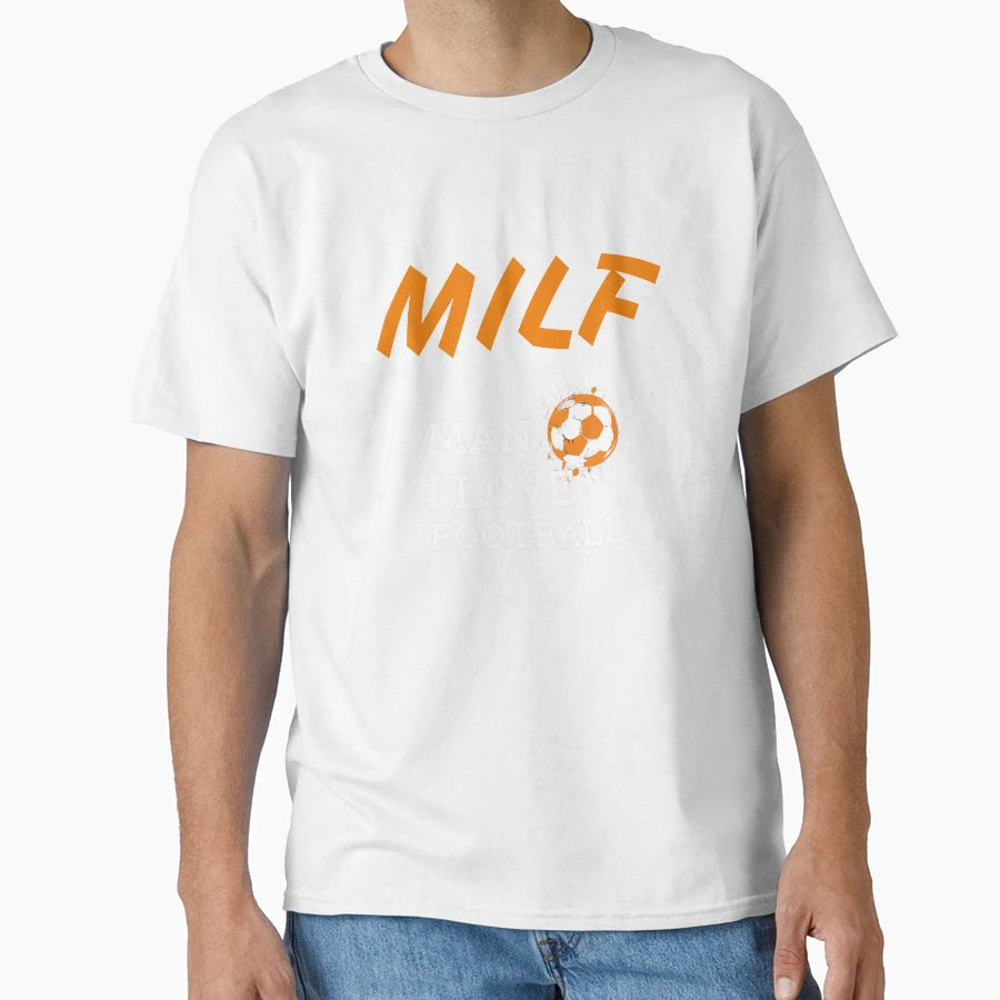 Milf I Love Football T-Shirt - Custom Art Print Men Women - T-Shirt, Sweatshirt, Hoodie