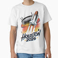 Houston 2026 Space Shuttle Football V18 T-Shirt - Custom Art Print Unisex - T-Shirt, Sweatshirt, Hoodie