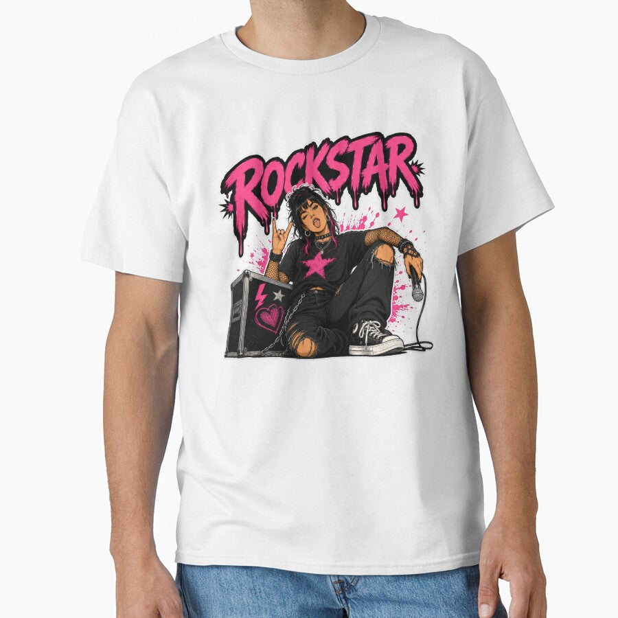 The rockstar: that girl who wants to conquer world. - Adult & Kids T-Shirts, Sweatshirts & Hoodies apparel design preview 1