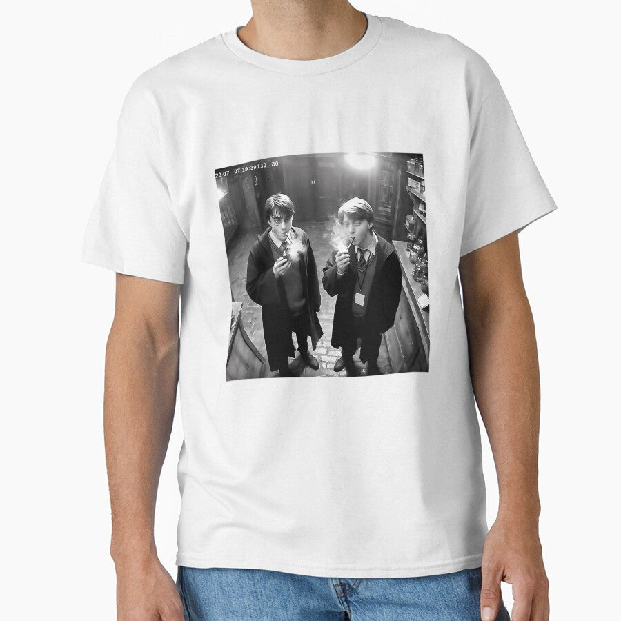 Harry And Ron Smoking Camera by Melinrtega1211 - Adult & Kids T-Shirts, Sweatshirts & Hoodies apparel design preview 1