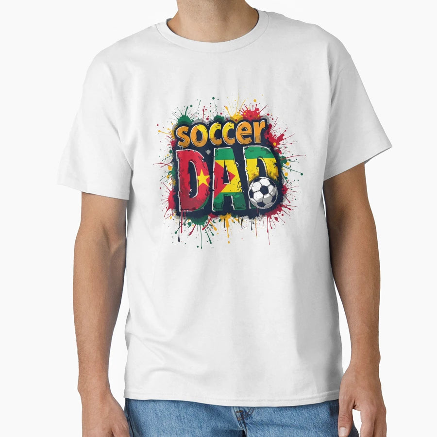 Colorfull Soccer Dad T-Shirt - Custom Art Print Unisex - T-Shirt, Sweatshirt, Hoodie