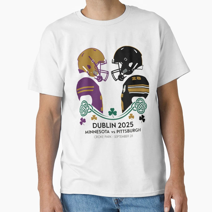 Minnesota V Pittsburgh Dublin T-Shirt - Aesthetic Graphic for Adults - T-Shirt, Sweatshirt, Hoodie