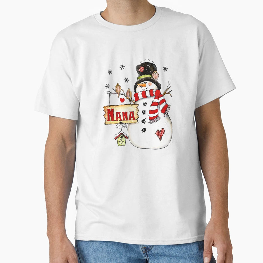 Nana Snowman T-Shirt - Fun Novelty Design for Adults - T-Shirt, Sweatshirt, Hoodie