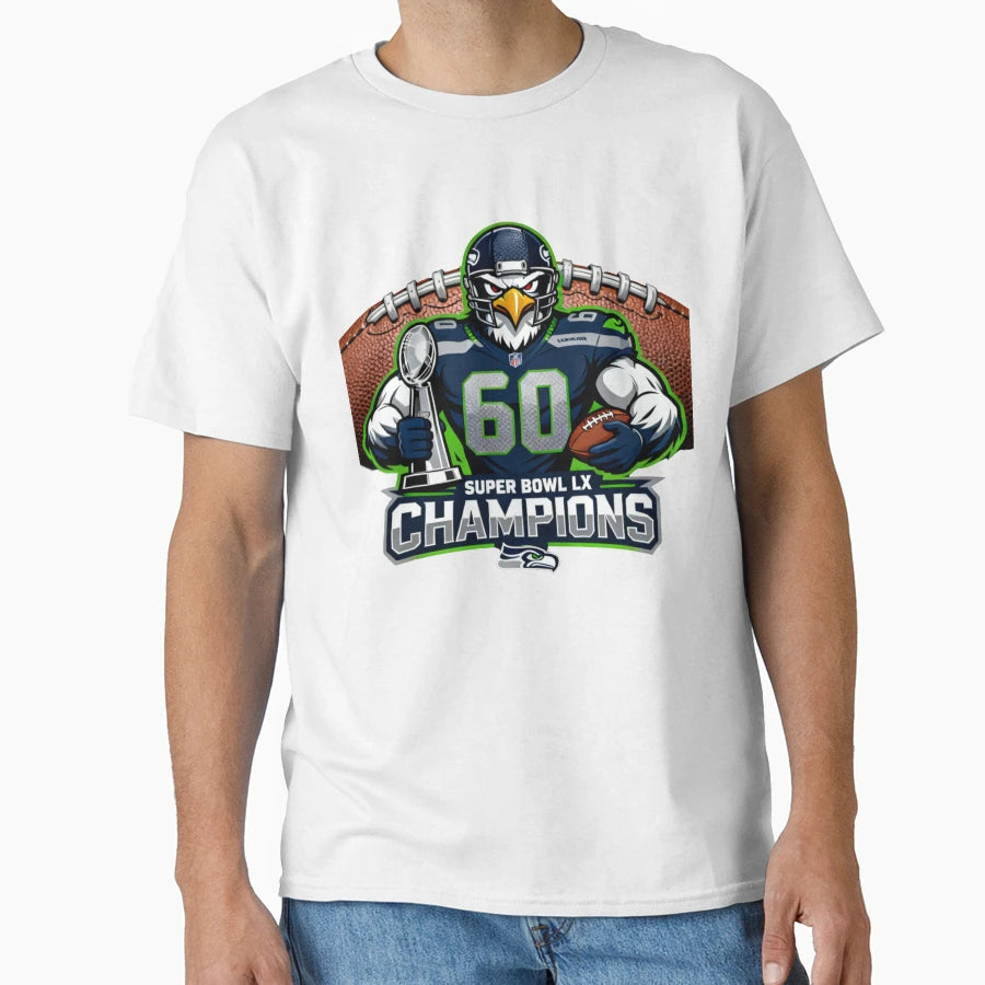 Super Bowl Lx Champions T-Shirt - Casual Everyday Wear Men Women - T-Shirt, Sweatshirt, Hoodie