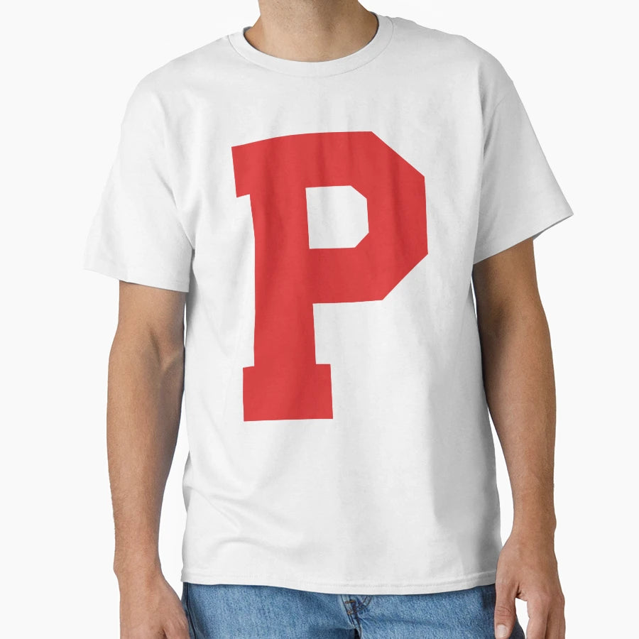 Alphabet Red P Sports Letter P T-Shirt - Fun Novelty Design Men Women - T-Shirt, Sweatshirt, Hoodie