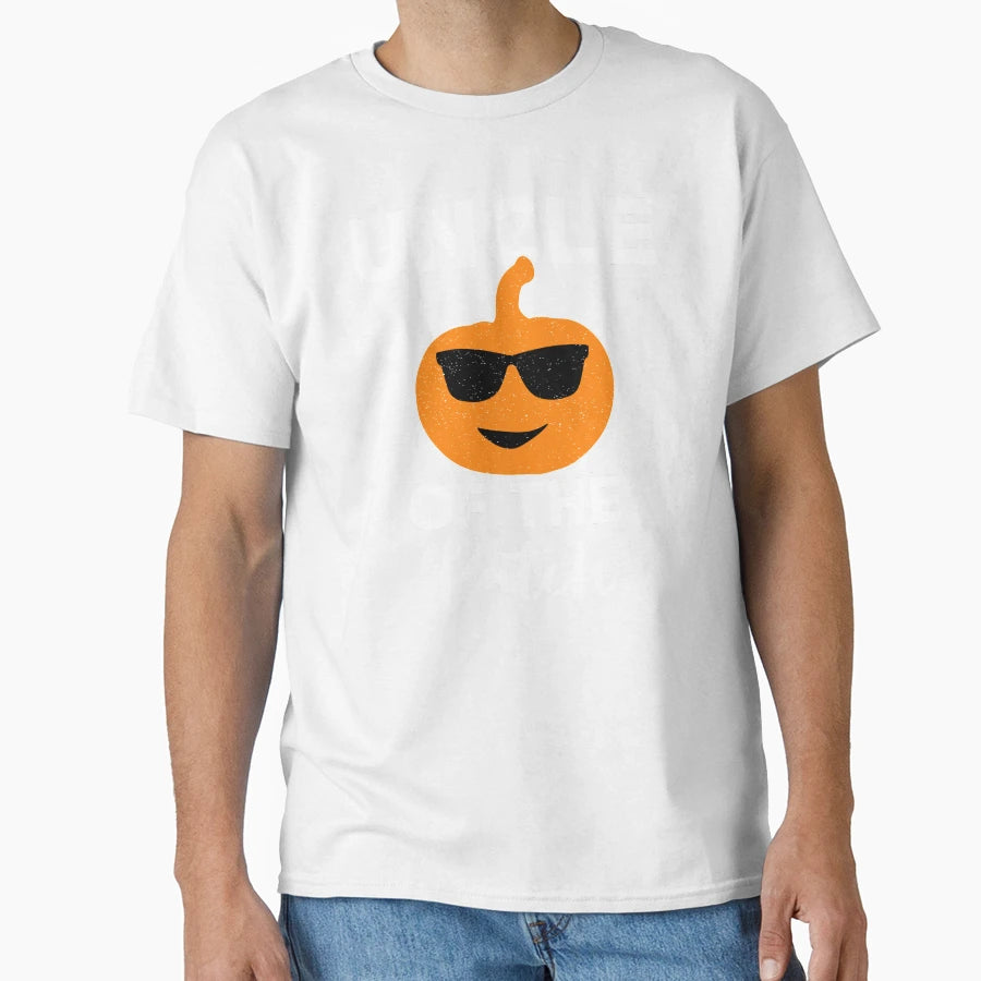 Pumpkin Uncle Patch Funny Halloween T-Shirt - Trendy Graphic Men Women - T-Shirt, Sweatshirt, Hoodie