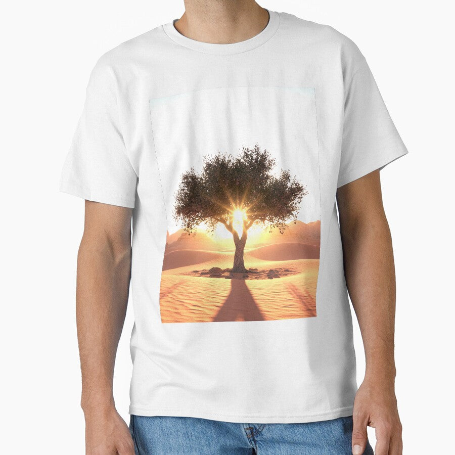 The Rising Sun and Desert Olive Tree by - Adult & Kids T-Shirts, Sweatshirts & Hoodies apparel design preview 1