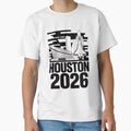 Houston 2026 Space Shuttle Football V1 T-Shirt - Trendy Graphic Unisex - T-Shirt, Sweatshirt, Hoodie