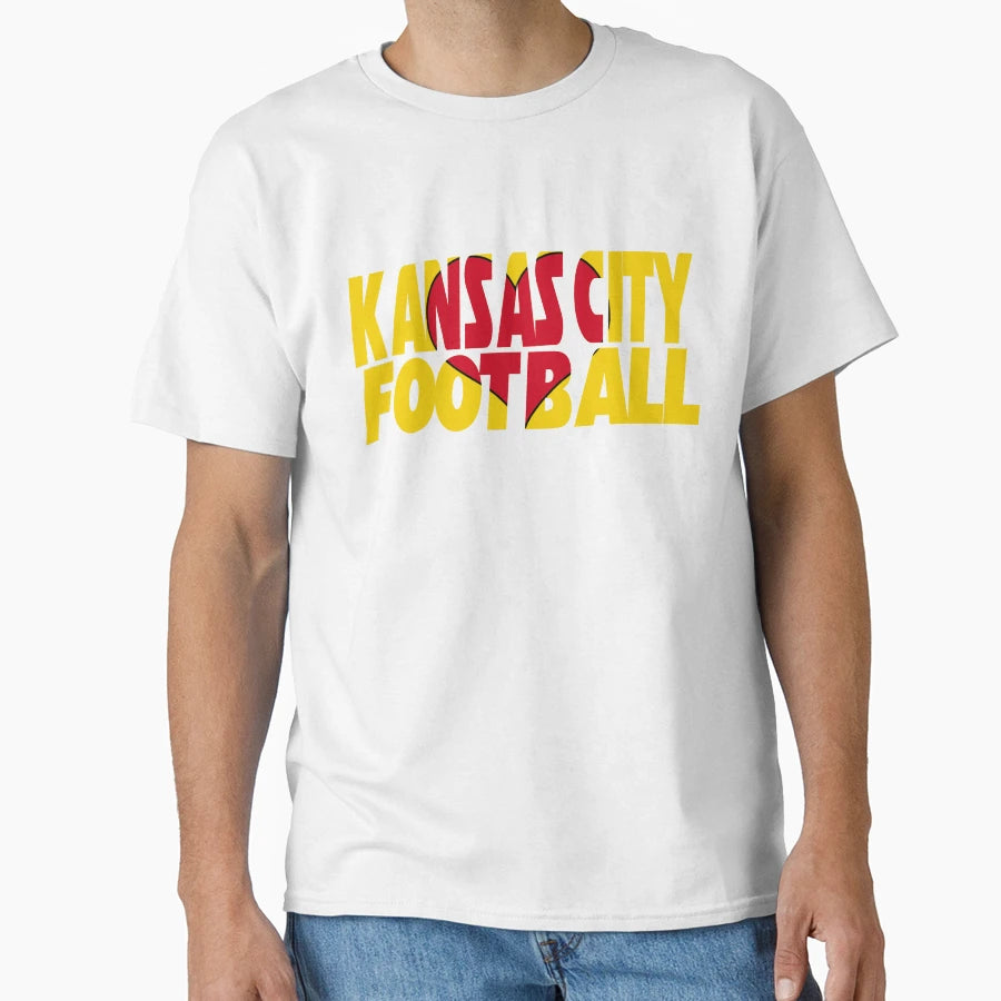 I Heart Kansas City Football T-Shirt - Trendy Graphic for Adults - T-Shirt, Sweatshirt, Hoodie