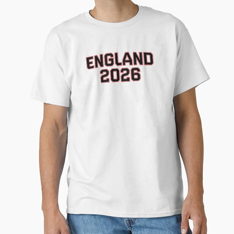 England 2026 World Cup Black White Red T-Shirt - Unique Graphic for Adults - T-Shirt, Sweatshirt, Hoodie