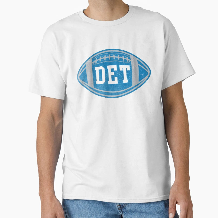 Detroit Throwback Football T-Shirt - Graphic Print for Adults - T-Shirt, Sweatshirt, Hoodie