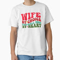 Wife Football Mom Funny Groovy T-Shirt - Novelty Apparel for Adults - T-Shirt, Sweatshirt, Hoodie