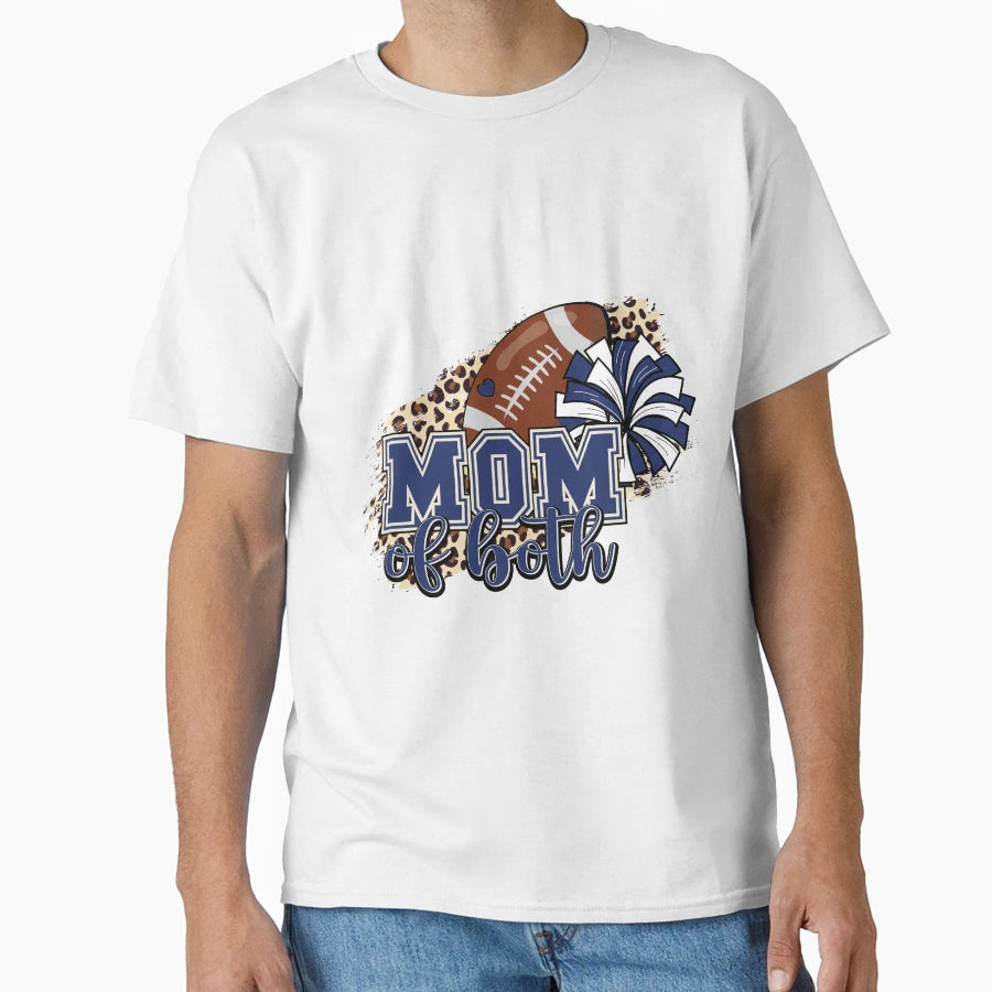 Fun Football And Cheer Mom Piece Mom T-Shirt - Minimalist Print for Adults - T-Shirt, Sweatshirt, Hoodie