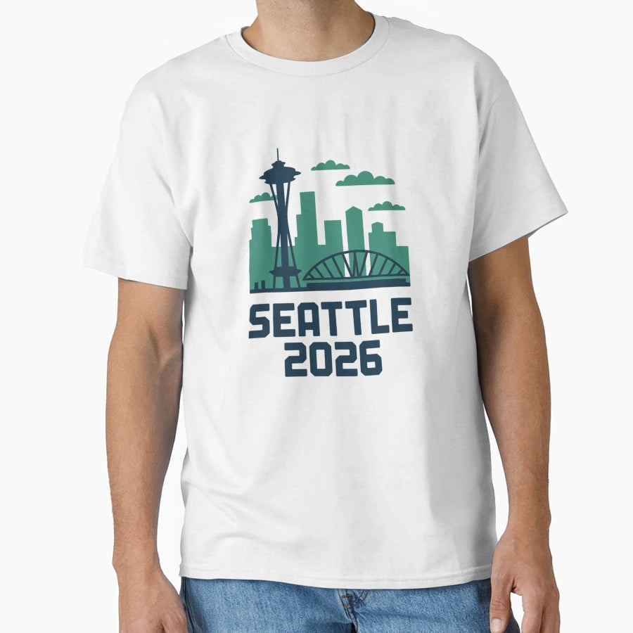 Seattle 2026 Space Needle T-Shirt - Casual Everyday Wear for Adults - T-Shirt, Sweatshirt, Hoodie