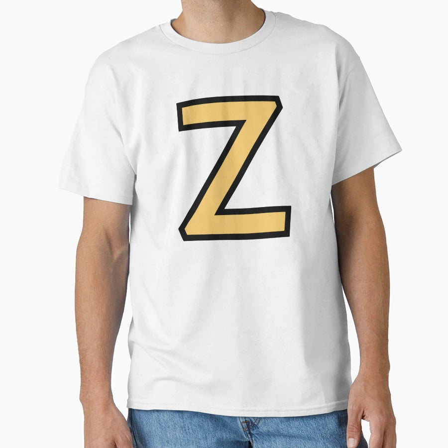 Funky Yellow Letter Z T-Shirt - Casual Everyday Wear for Adults - T-Shirt, Sweatshirt, Hoodie