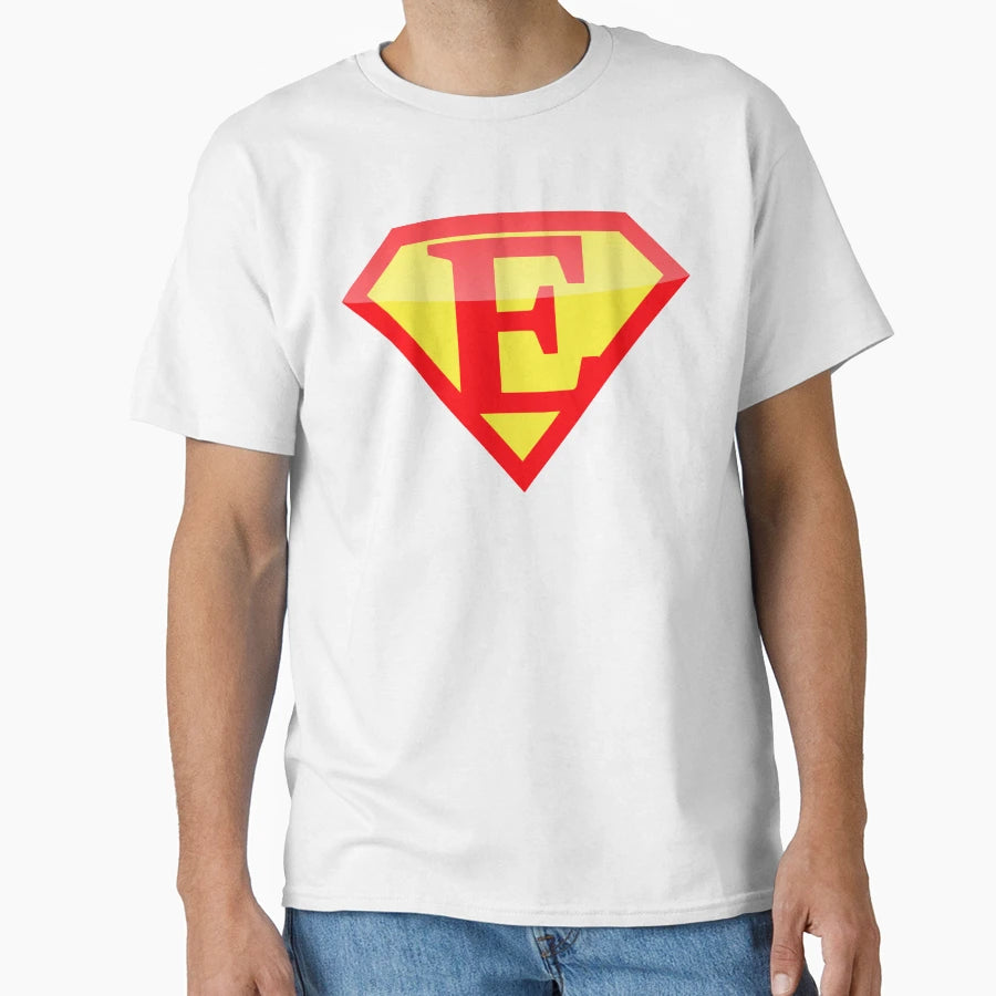 Superhero Symbol Letter E Logo T-Shirt - Streetwear Style for Adults - T-Shirt, Sweatshirt, Hoodie
