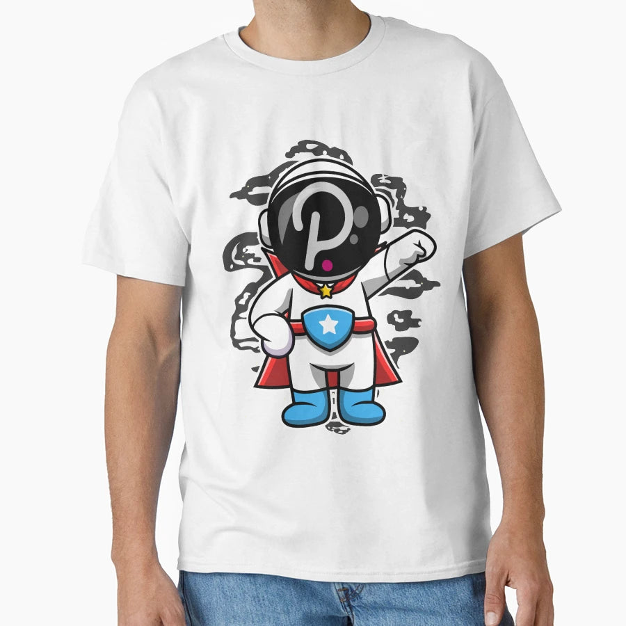 Super Astronaut Polkadot Dot Coin To T-Shirt - Minimalist Print Unisex - T-Shirt, Sweatshirt, Hoodie