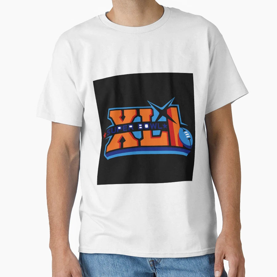 Super Bowl Colorful Blue T-Shirt - Graphic Print Unisex - T-Shirt, Sweatshirt, Hoodie