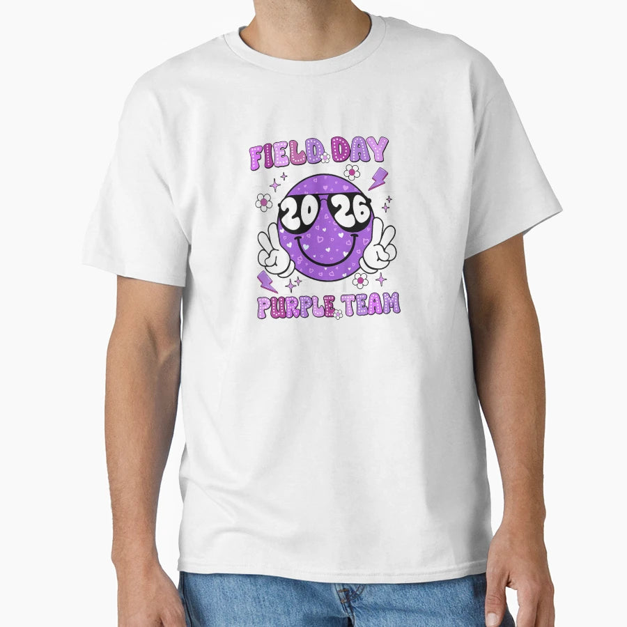 Field Day Purple Team 2026 Let Games T-Shirt - Unique Graphic for Adults - T-Shirt, Sweatshirt, Hoodie