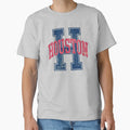 Distressed Collegiate Houston T-Shirt - Aesthetic Graphic Unisex - T-Shirt, Sweatshirt, Hoodie