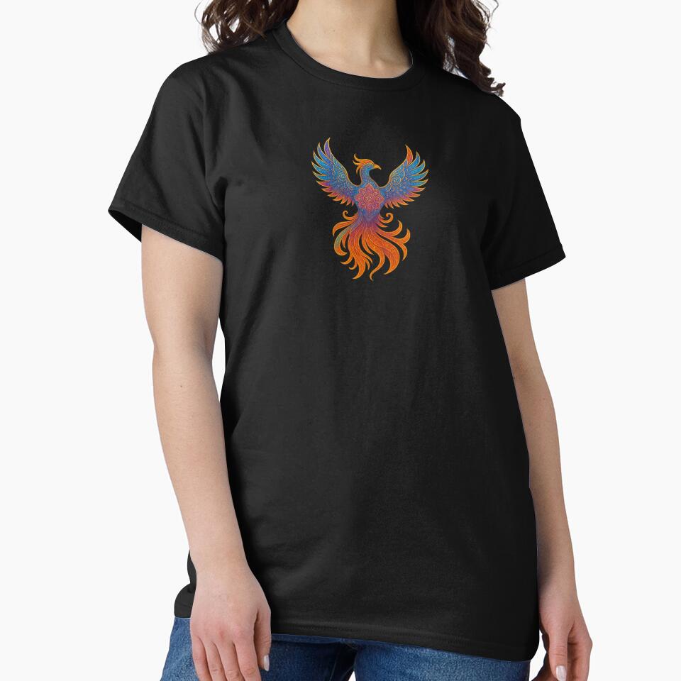 Mandala Phoenix Radiant Rebirth by LizzySassy - Adult & Kids T-Shirts, Sweatshirts & Hoodies apparel design preview 2