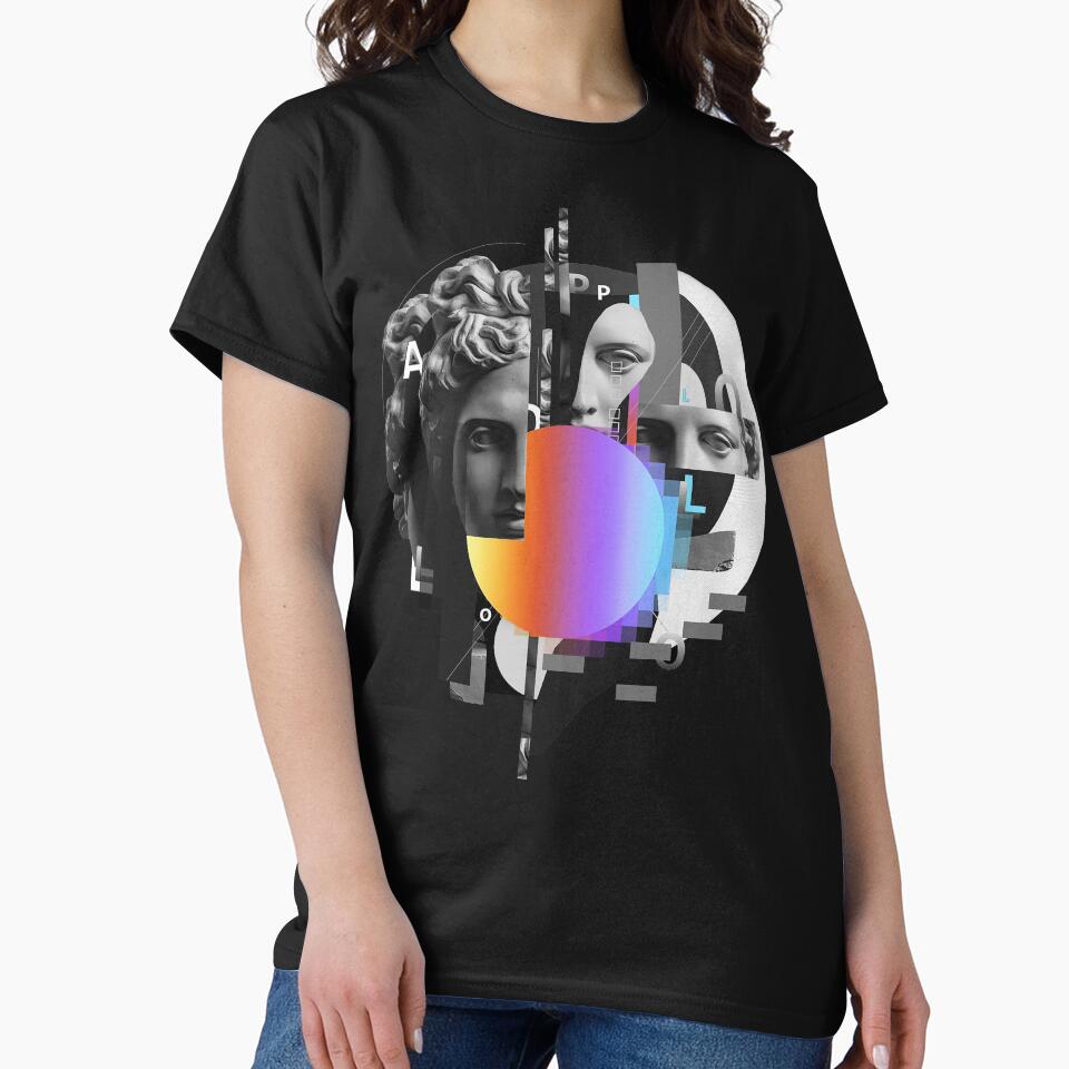 Greek Vaporwave Aesthetic Angel by OWLvision33 - Adult & Kids T-Shirts, Sweatshirts & Hoodies apparel design preview 2