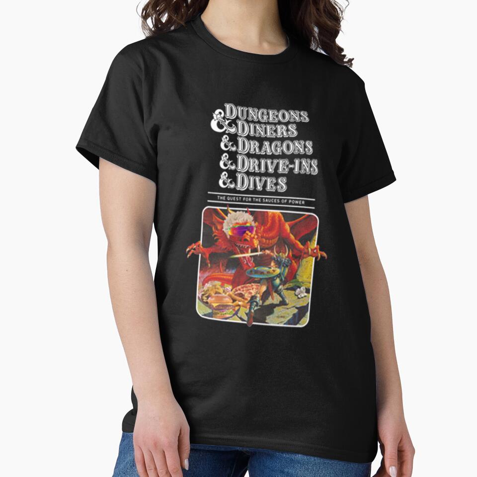 Dungeons Diners Dragons Drive-ins Dives by - Adult & Kids T-Shirts, Sweatshirts & Hoodies apparel design preview 2