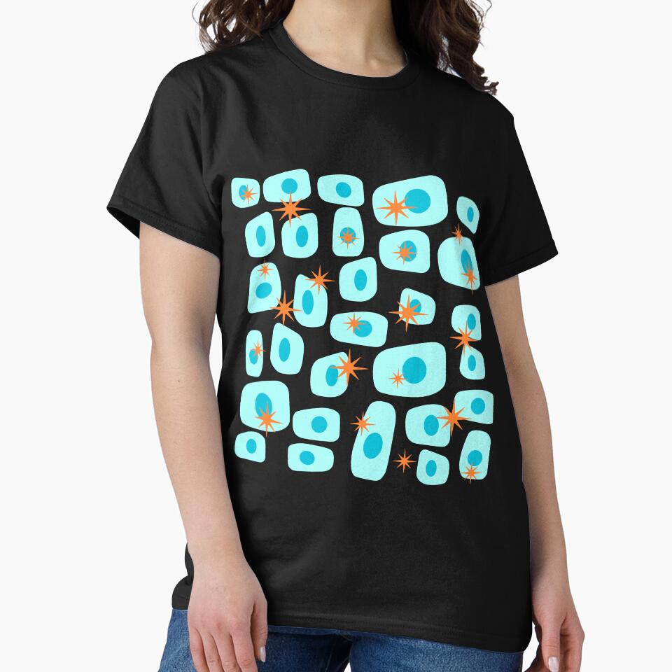 Mid Century Modern Starburst Pattern by LisWilliams - Adult & Kids T-Shirts, Sweatshirts & Hoodies apparel design preview 2