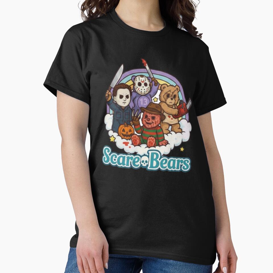 Scare Bears Horror Movie Characters by Valascanza - Adult & Kids T-Shirts, Sweatshirts & Hoodies apparel design preview 2