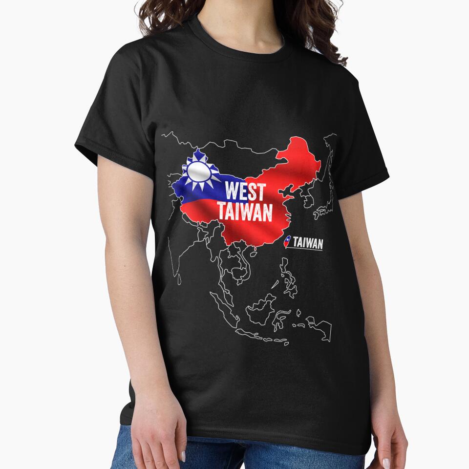 West Taiwan China Map by Rosechaming - Adult & Kids T-Shirts, Sweatshirts & Hoodies apparel design preview 2