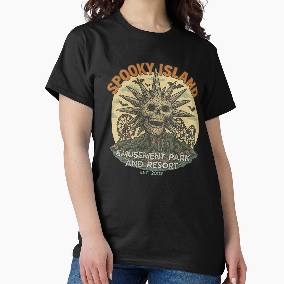 Spooky Resort disco skull retro halloween by - Adult & Kids T-Shirts, Sweatshirts & Hoodies apparel design preview 2