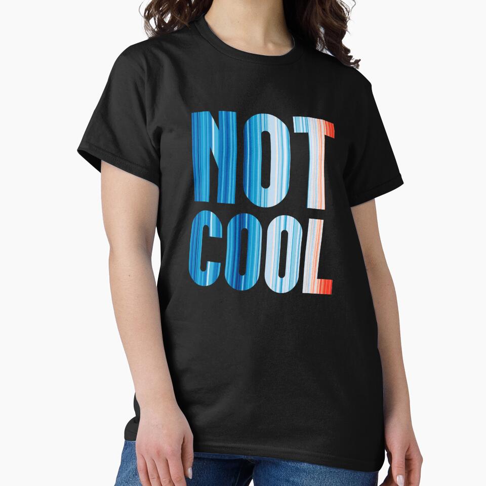 Climate Change Stripes Not Cool by Frank J. Art - Adult & Kids T-Shirts, Sweatshirts & Hoodies apparel design preview 2
