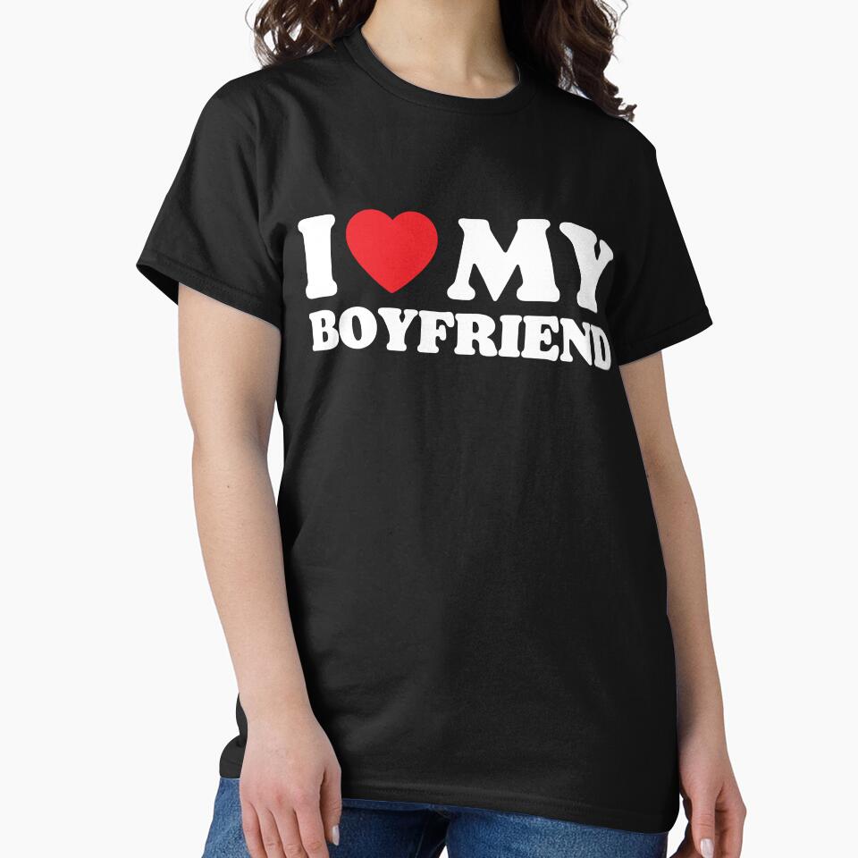 I Love My Boyfriend by PoeticDesign - Adult & Kids T-Shirts, Sweatshirts & Hoodies apparel design preview 2