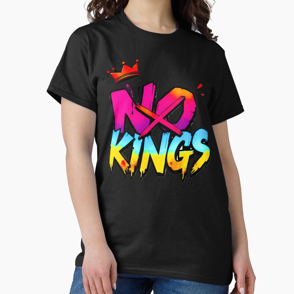 No Kings Bold Graffiti Statement by DreamsArtwear - Adult & Kids T-Shirts, Sweatshirts & Hoodies apparel design preview 2