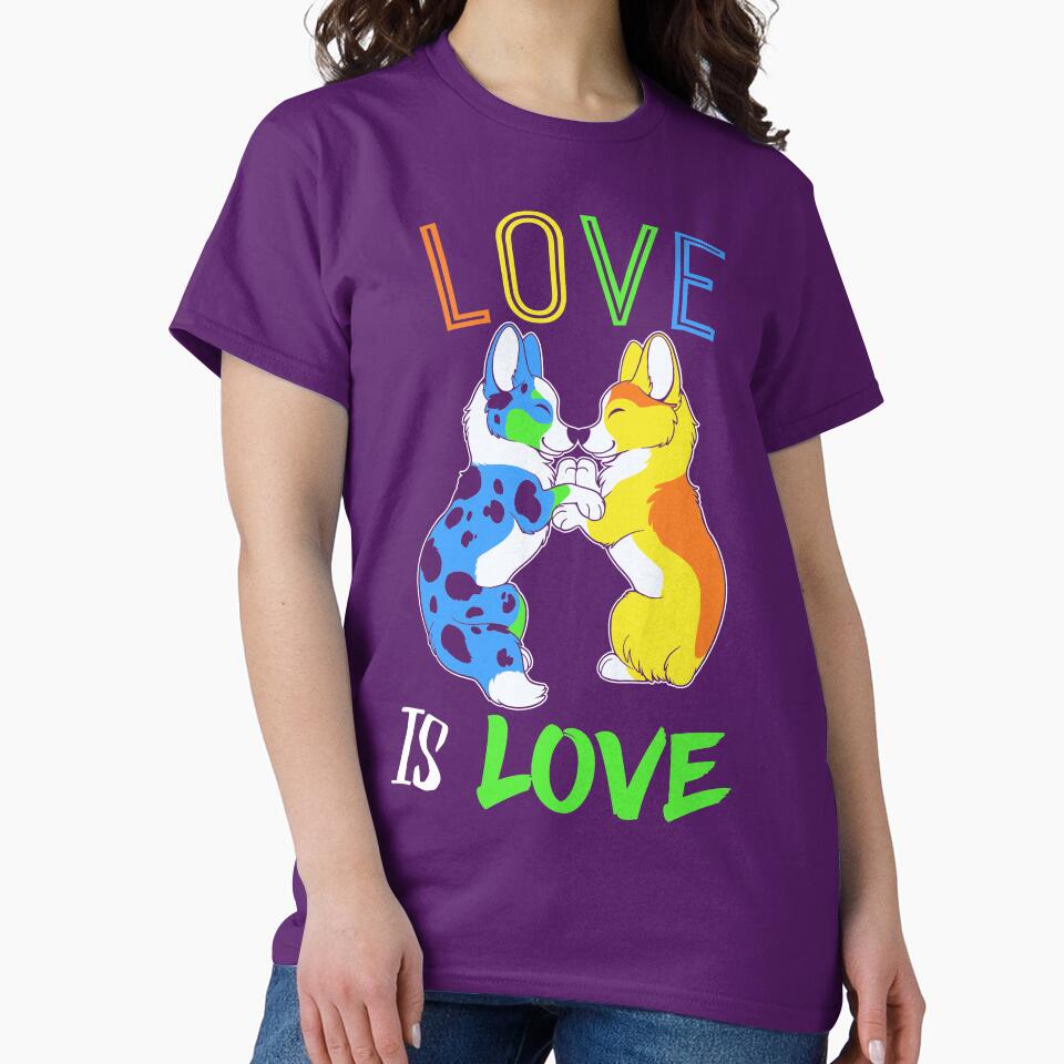 LOVE is Corgis by Idess - Adult & Kids T-Shirts, Sweatshirts & Hoodies apparel design preview 2