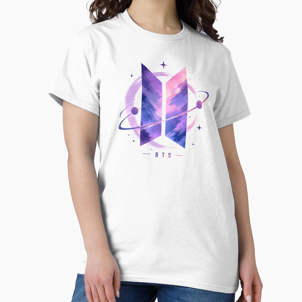 BTS Galaxy Aesthetic Logo Design Abstract Purple Pink - Adult & Kids T-Shirts, Sweatshirts & Hoodies apparel design preview 2