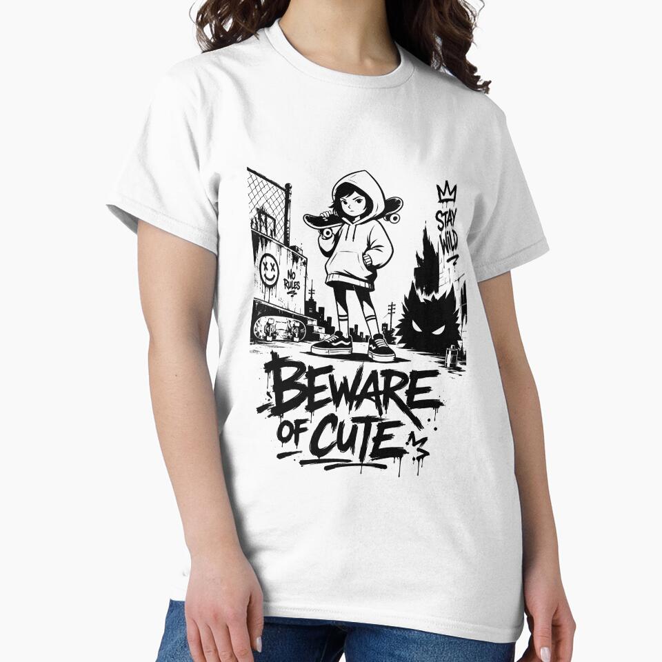 Beware of Cute by aipolohu - Adult & Kids T-Shirts, Sweatshirts & Hoodies apparel design preview 2