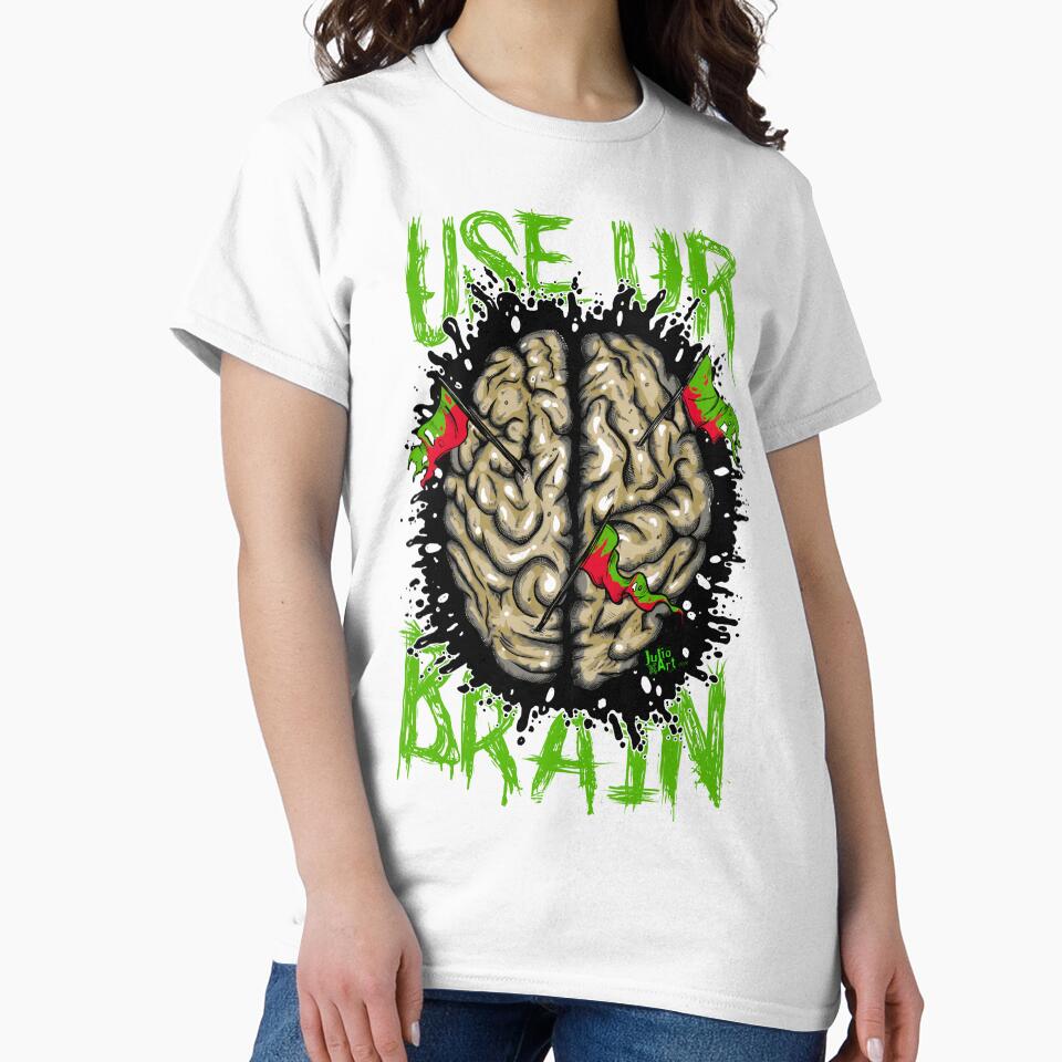 Use Ur Brain by Julia Art - Adult & Kids T-Shirts, Sweatshirts & Hoodies apparel design preview 2