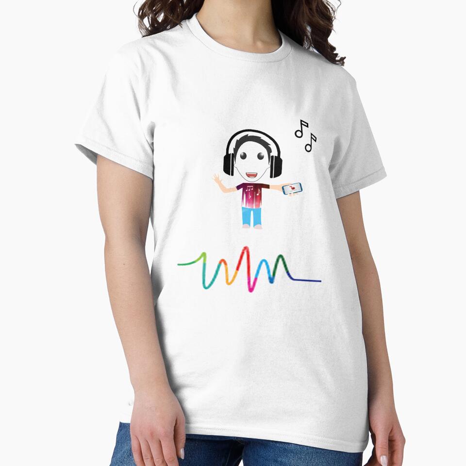 Music baby Slim Fit Classic by BillyHopkins - Adult & Kids T-Shirts, Sweatshirts & Hoodies apparel design preview 2