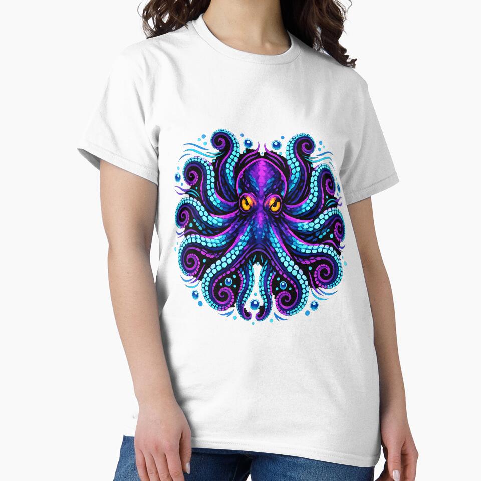 Octopus Deep Dream by doodlepounce - Adult & Kids T-Shirts, Sweatshirts & Hoodies apparel design preview 2