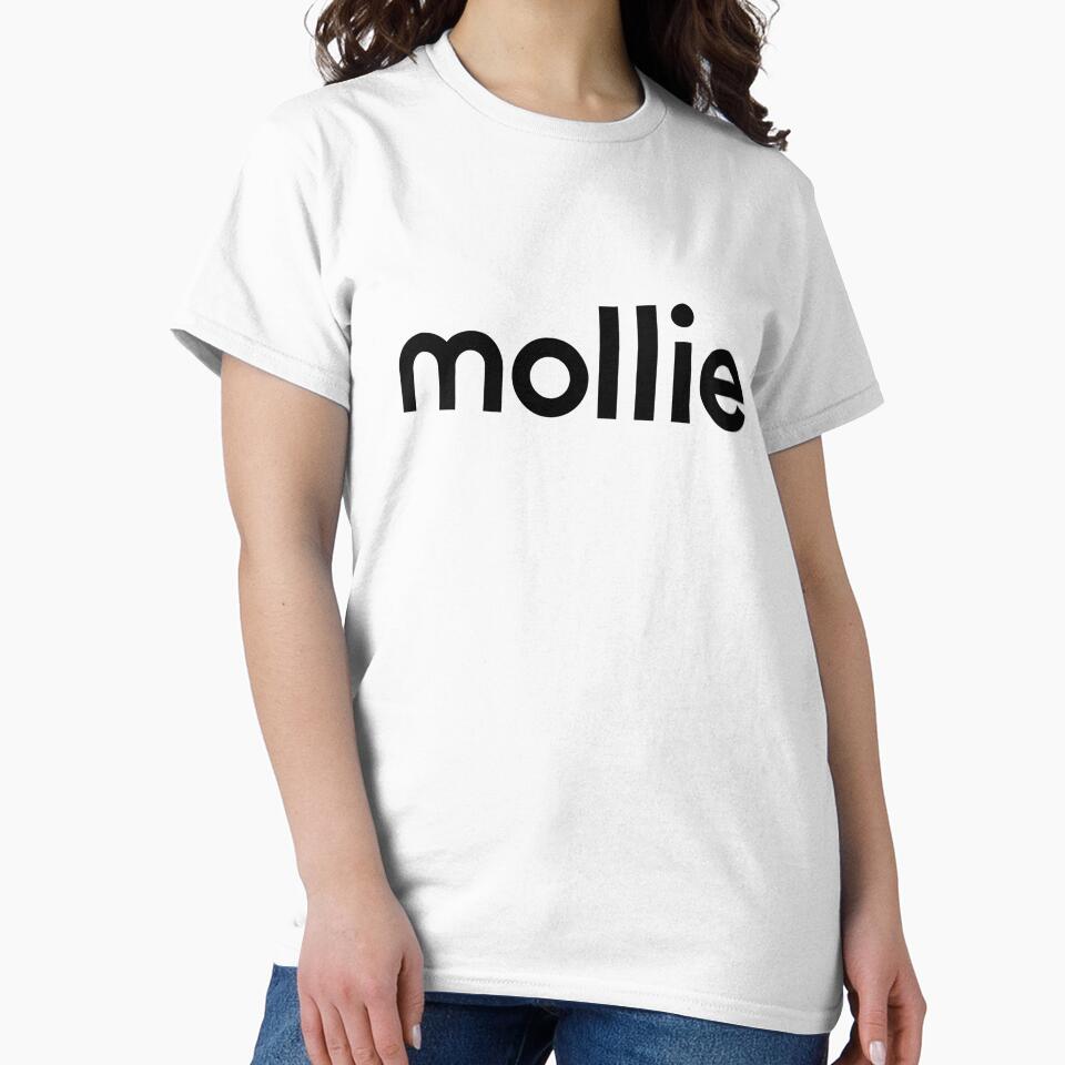 Mollie Minimalist Black Monochrome Design by mseopr - Adult & Kids T-Shirts, Sweatshirts & Hoodies apparel design preview 2
