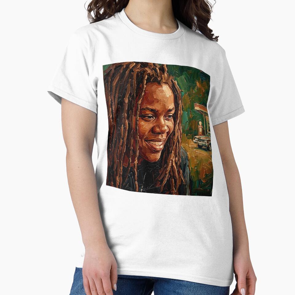 Fast Car Soul Tracy Chapman Expressive Oil Portrait - Adult & Kids T-Shirts, Sweatshirts & Hoodies apparel design preview 2