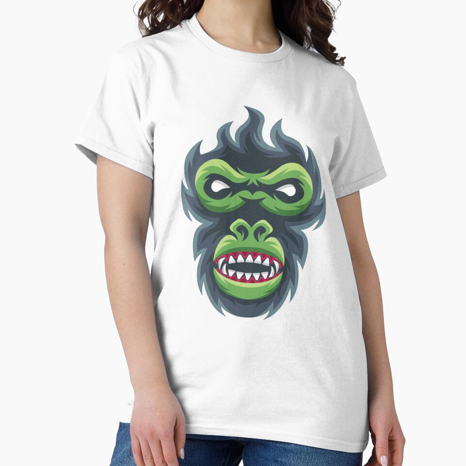 Cool Gorilla Head by Prince - Adult & Kids T-Shirts, Sweatshirts & Hoodies apparel design preview 2