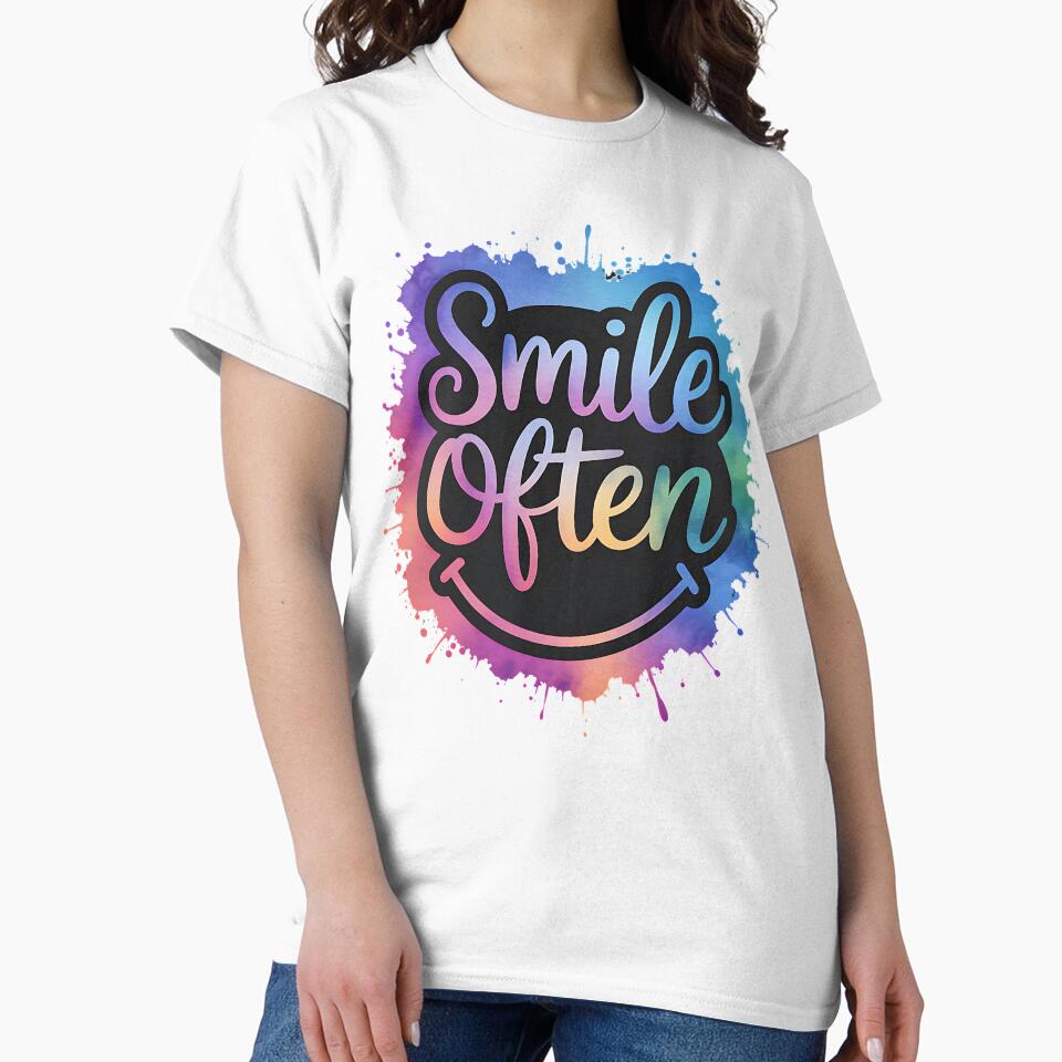 Smile Often by SpeakingPrint2 - Adult & Kids T-Shirts, Sweatshirts & Hoodies apparel design preview 2