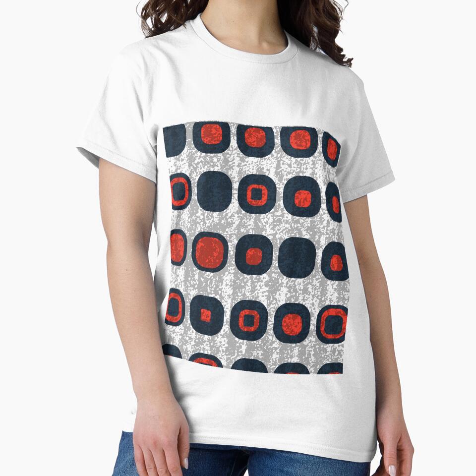 Bauhaus Inspired Mod Pattern in Red and Blue by - Adult & Kids T-Shirts, Sweatshirts & Hoodies apparel design preview 2