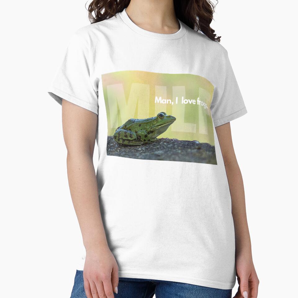 MILF Man, I love frogs. by HanaLego - Adult & Kids T-Shirts, Sweatshirts & Hoodies apparel design preview 2