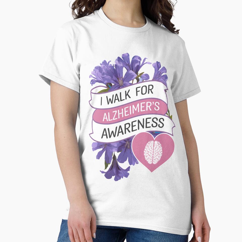I Walk for Alzheimer's Awareness Support by Tariq1986 - Adult & Kids T-Shirts, Sweatshirts & Hoodies apparel design preview 2