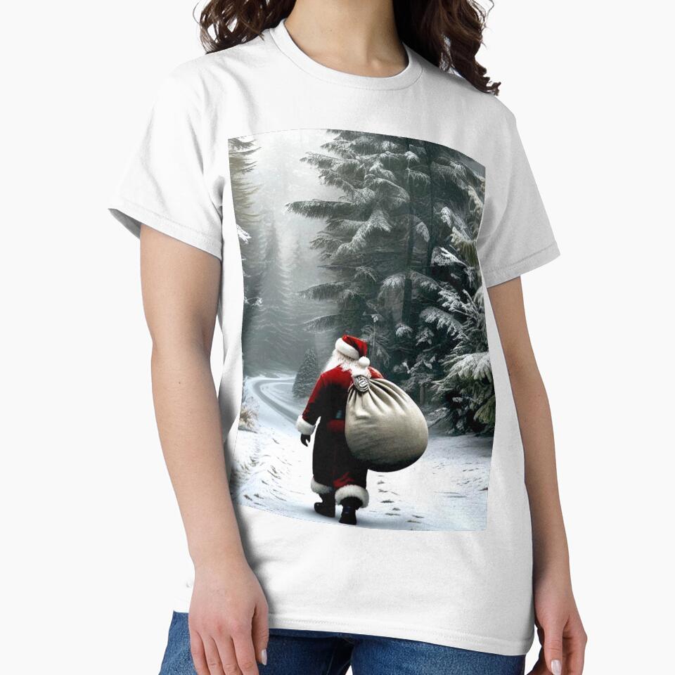 Santa in the Forest by MariaTheExpert - Adult & Kids T-Shirts, Sweatshirts & Hoodies apparel design preview 2