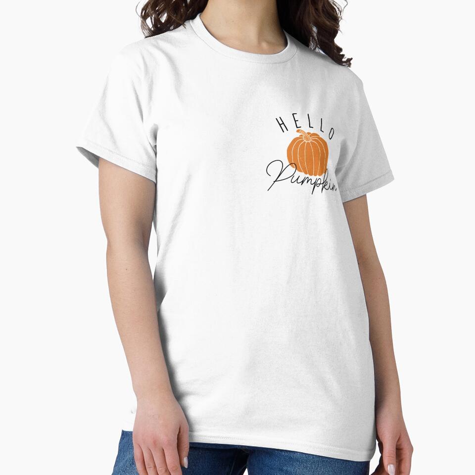 Fall Season Hello Pumpkin by Primrosedesignn - Adult & Kids T-Shirts, Sweatshirts & Hoodies apparel design preview 2
