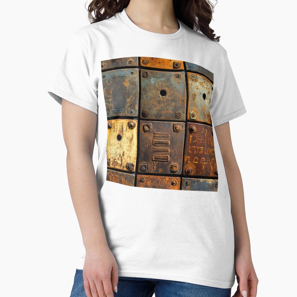 Chic Industrial Urban Rusted Colors Metallic-Like - Adult & Kids T-Shirts, Sweatshirts & Hoodies apparel design preview 2